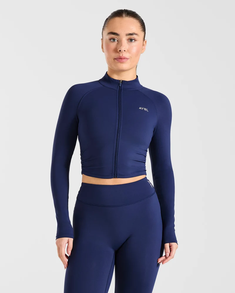 Physique Zip Up Jacket - Midnight Navy