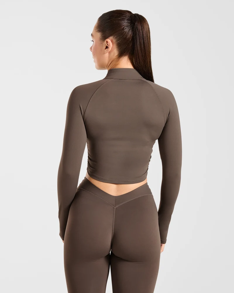 Physique Zip Up Jacket - Marron