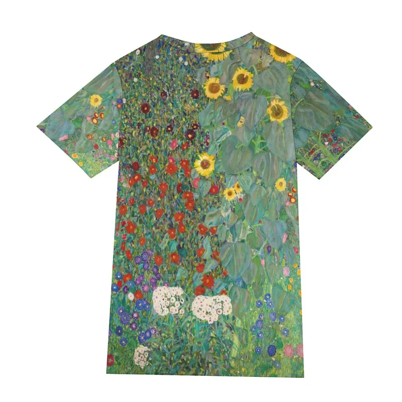 Gustav Klimt's Farm Garden with Sunflowers T-Shirt