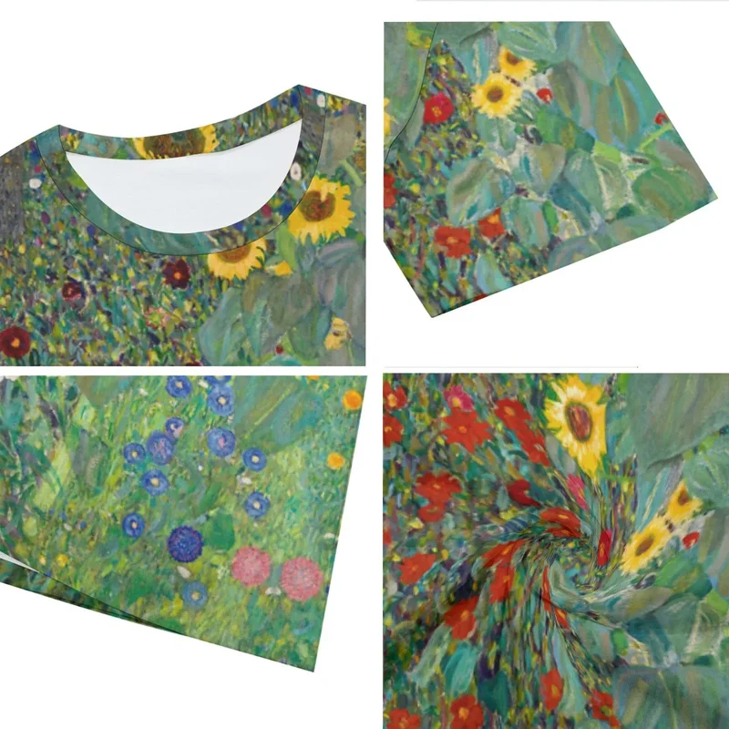 Gustav Klimt's Farm Garden with Sunflowers T-Shirt