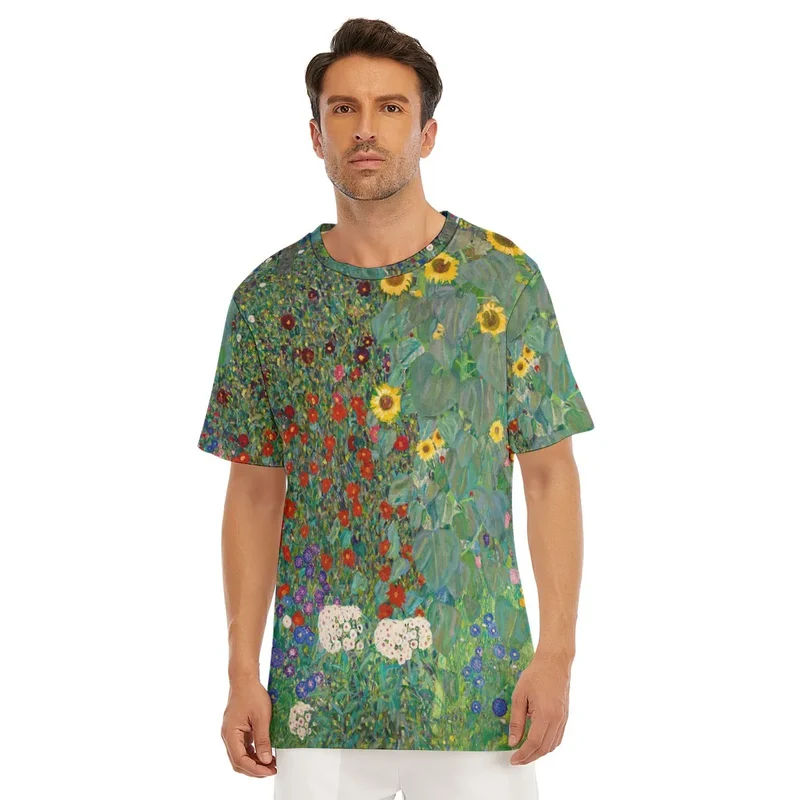 Gustav Klimt's Farm Garden with Sunflowers T-Shirt