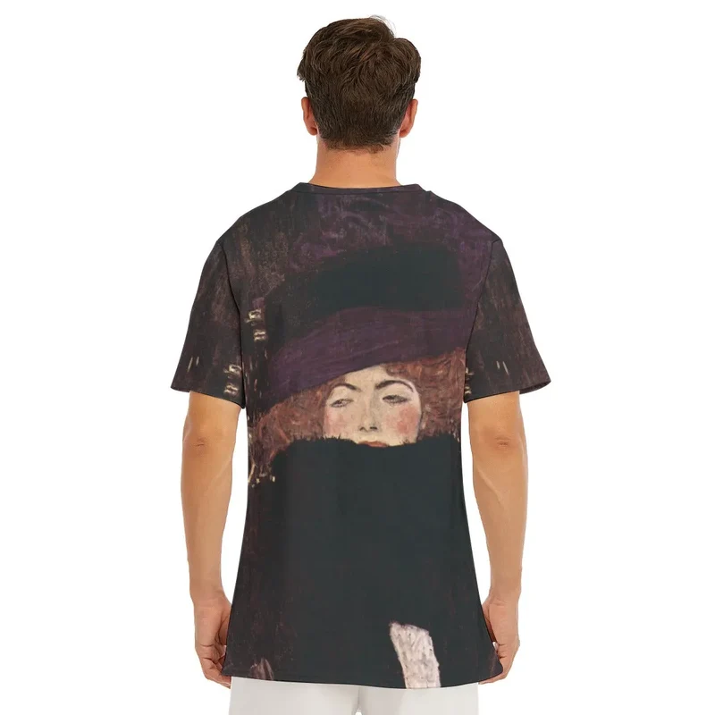 Dame mit Hut und Federboa Gustav Klimt T-Shirt
