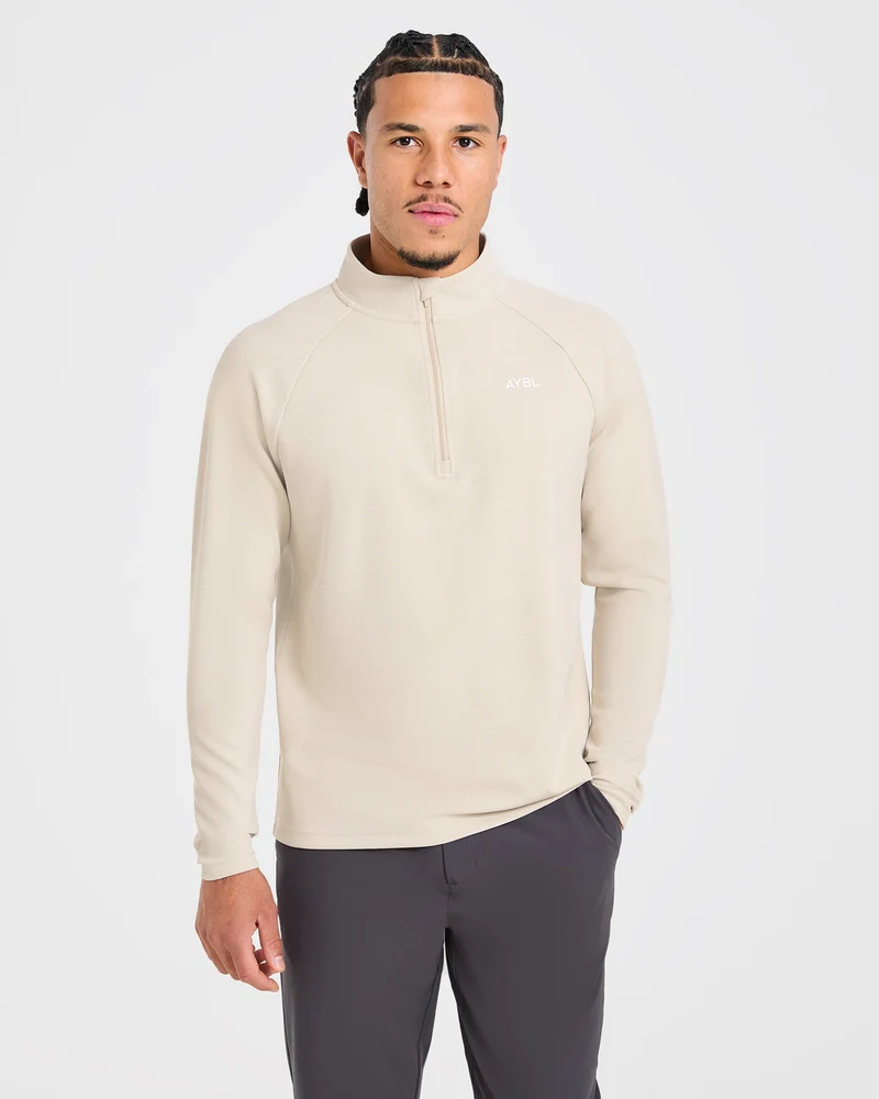 Precision Hybrid 1/4 Zip Pullover - Sand