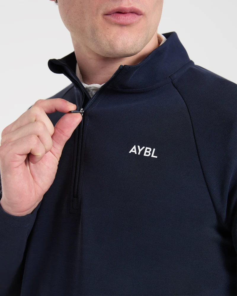 Precision Hybrid 1/4 Zip Pullover - Navy