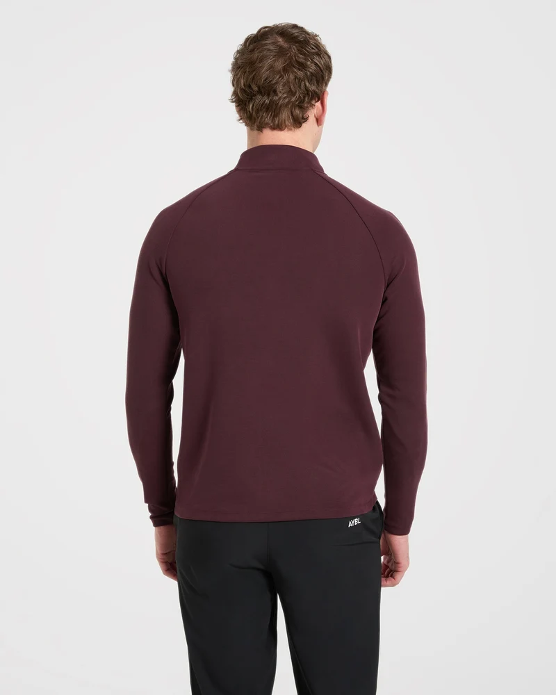Precision Hybrid 1/4 Zip Pullover - Burgundy