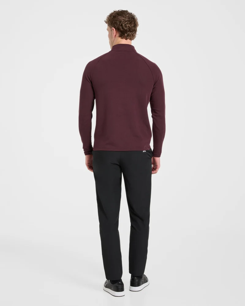 Precision Hybrid 1/4 Zip Pullover - Burgundy