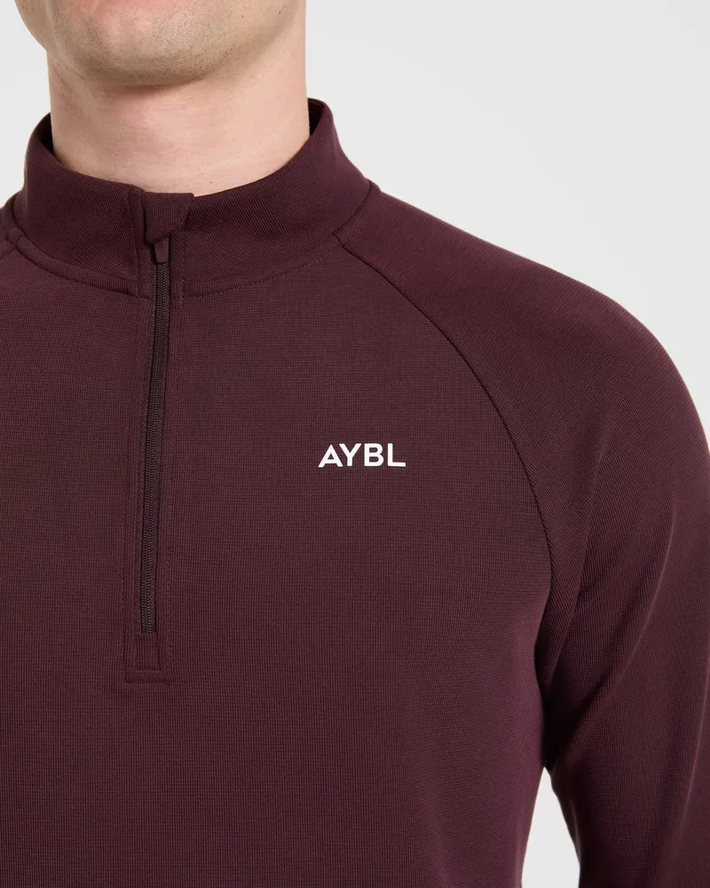 Precision Hybrid 1/4 Zip Pullover - Burgundy