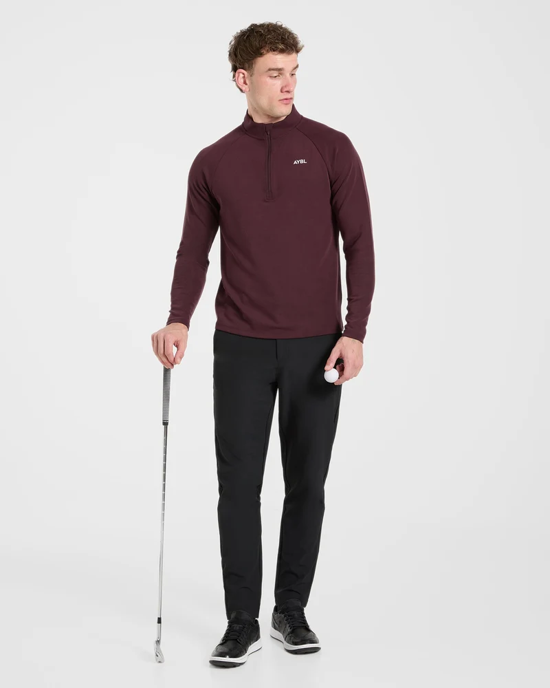 Precision Hybrid 1/4 Zip Pullover - Burgundy