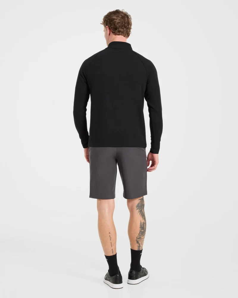 Precision Hybrid 1/4 Zip Pullover - Black