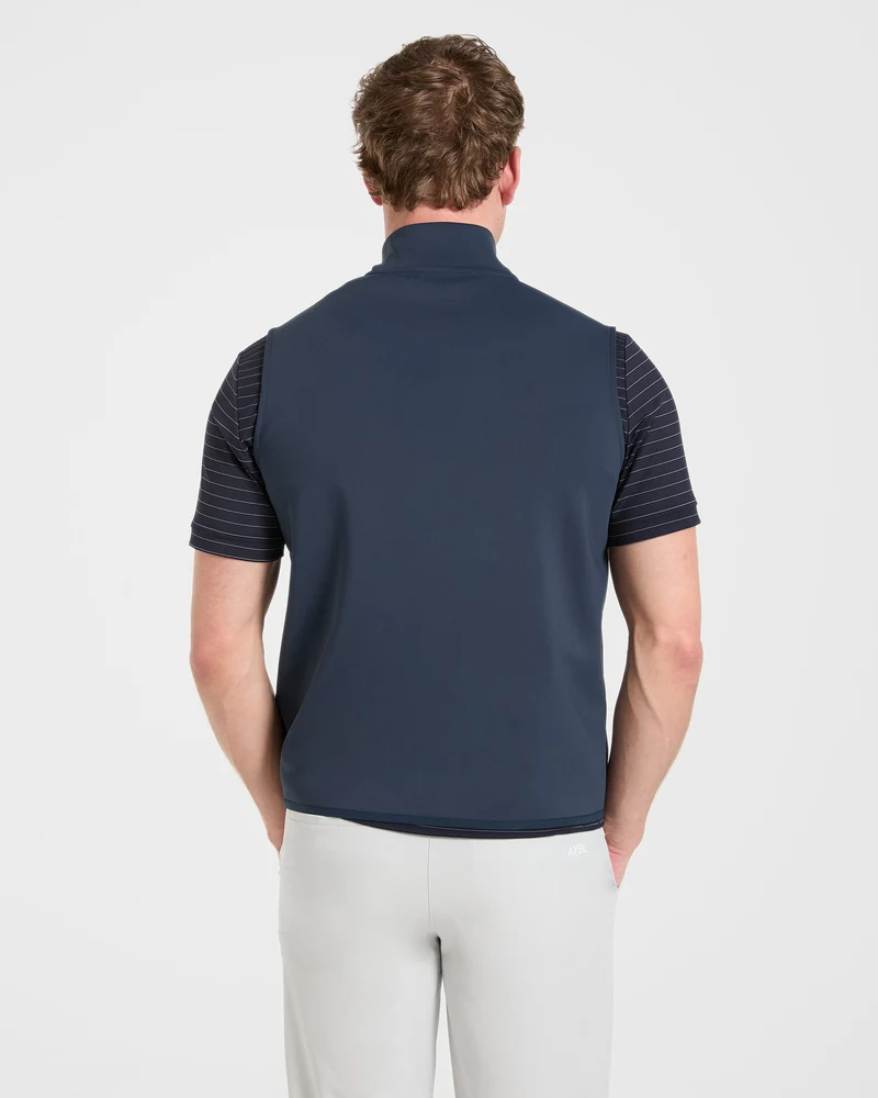 Precision 1/4 Zip Vest - Navy Blue