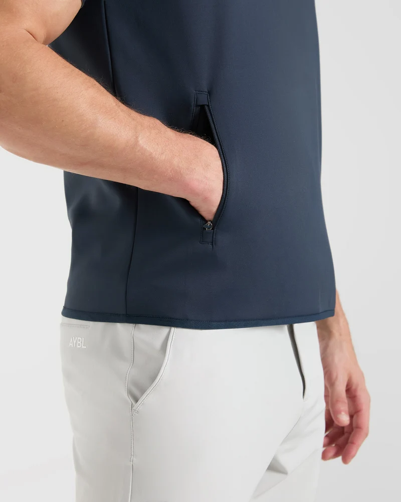 Precision 1/4 Zip Vest - Navy Blue