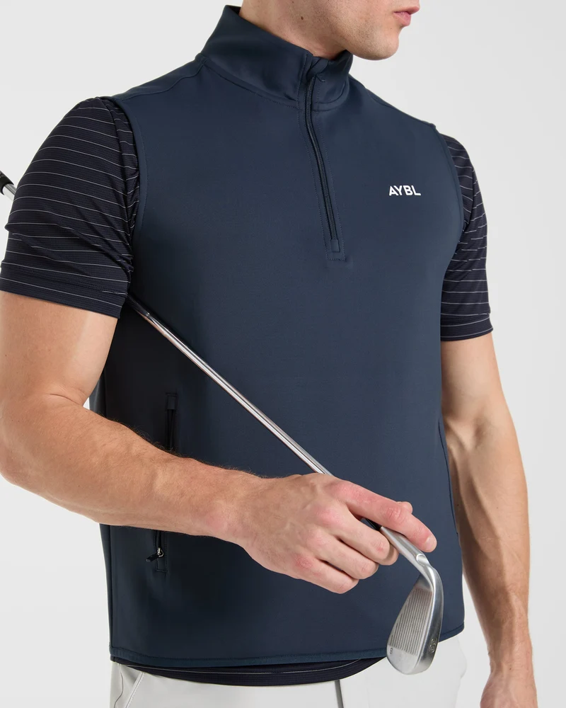 Precision 1/4 Zip Vest - Navy Blue