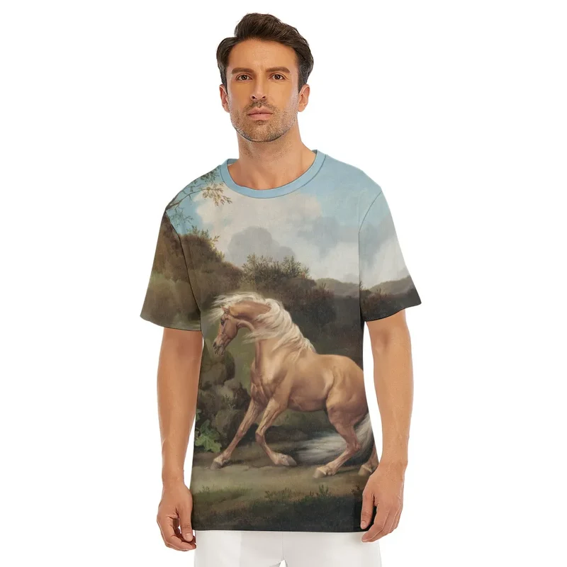 Horse Frightened by a Lion George Stubbs T-Shirt