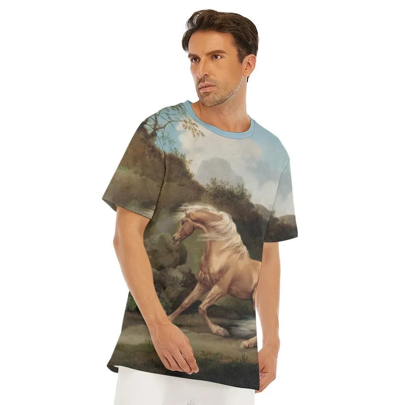 Horse Frightened by a Lion George Stubbs T-Shirt