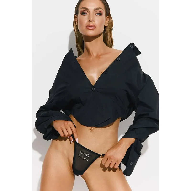 Strings transparents zircon ajustables modernes Violami Sin femme