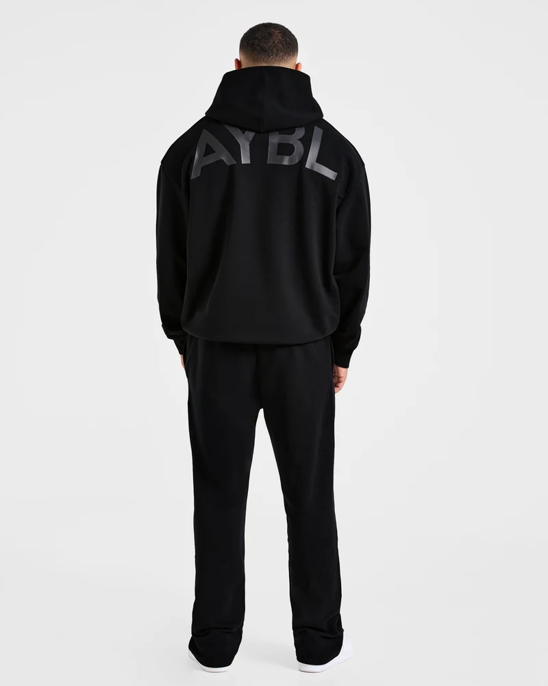 Essential Oversized Graphic Hoodie - Noir