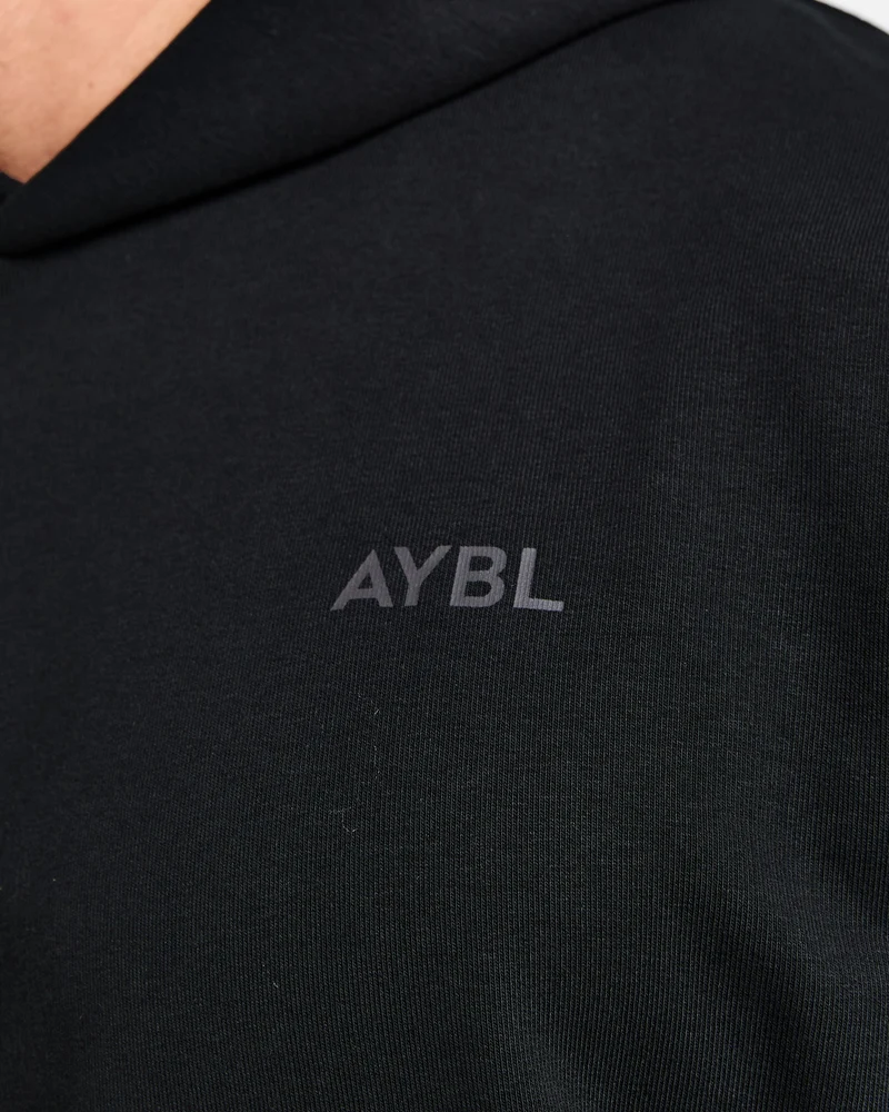 Essential Oversized Graphic Hoodie - Noir