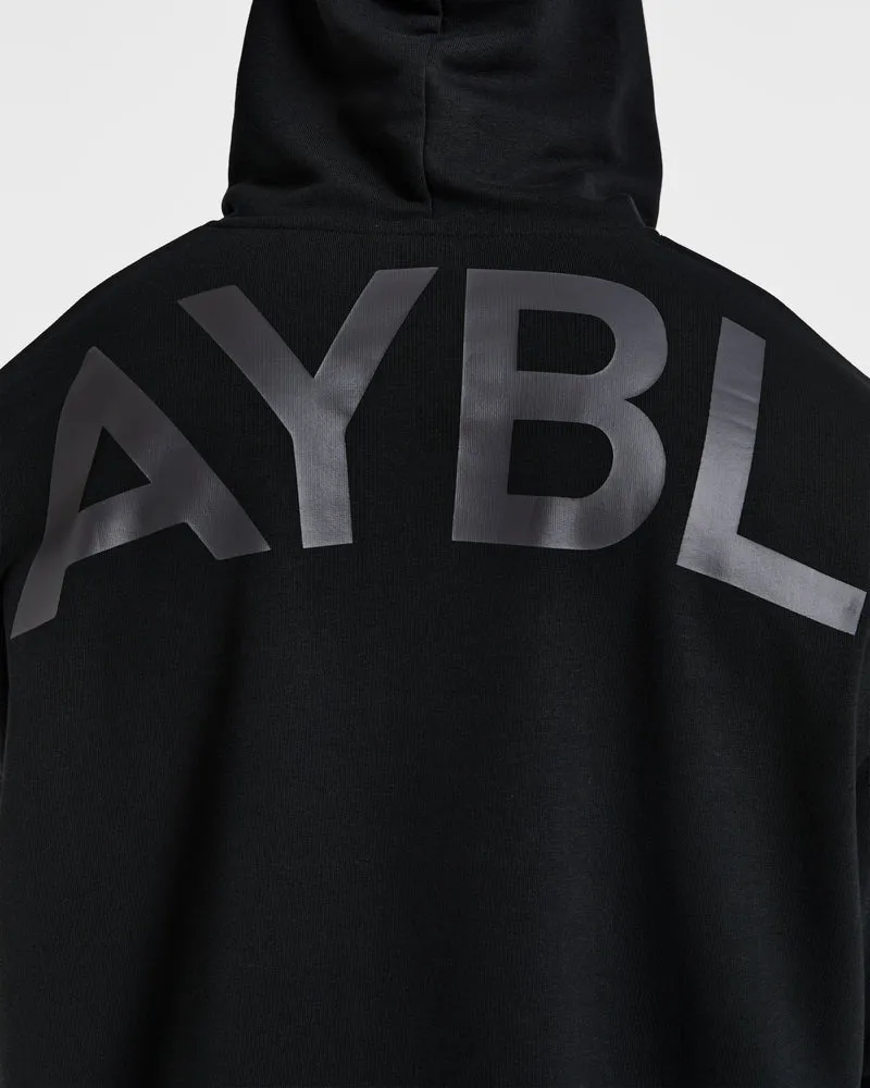 Essential Oversized Graphic Hoodie - Noir