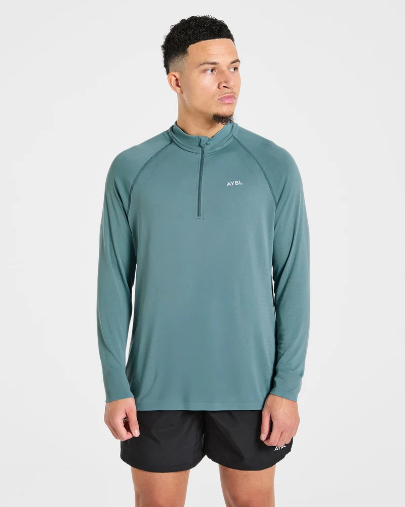 Attain Seamless 1/2 Zip Pullover - Titan Bleu