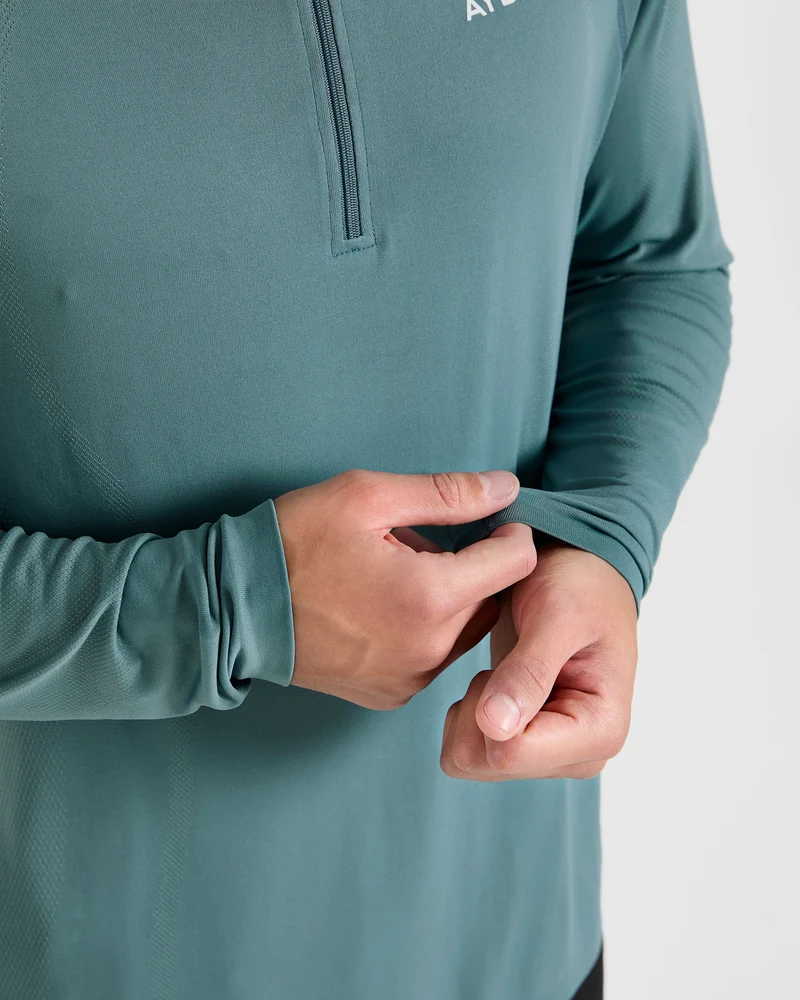 Attain Seamless 1/2 Zip Pullover - Titan Bleu
