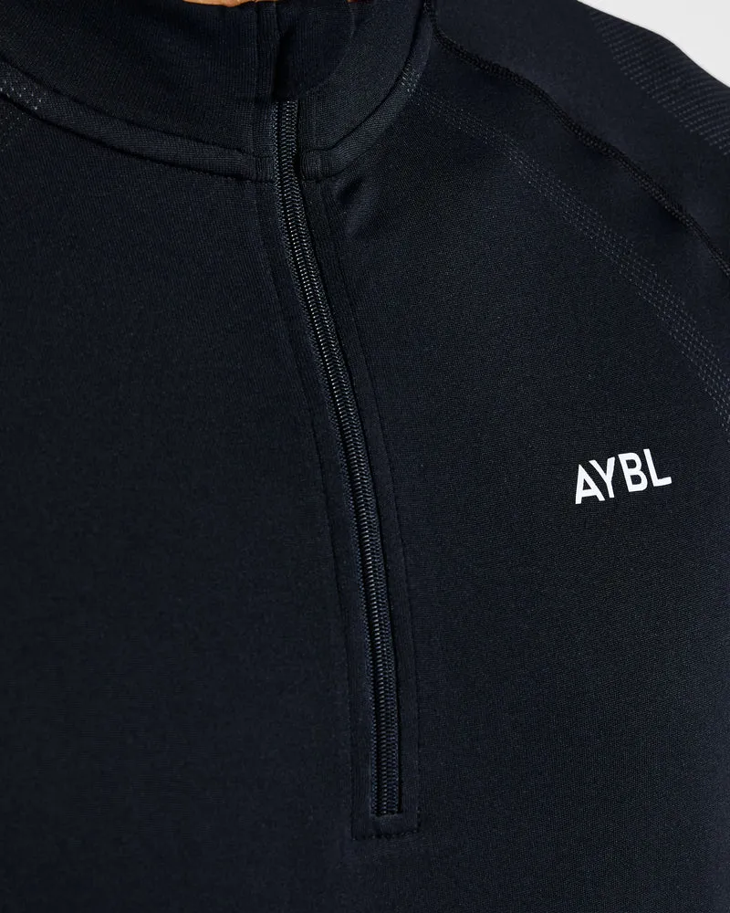 Attain Seamless 1/2 Zip Pullover - Noir