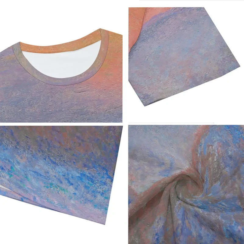 Stacks of Wheat Sunset by Claude Monet T-Shirt