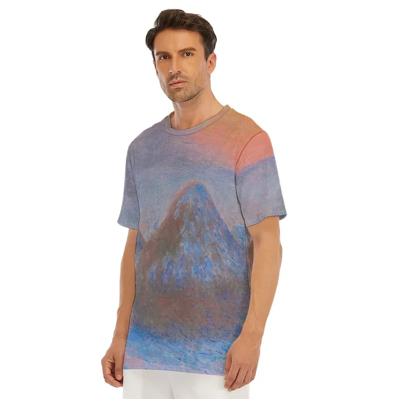 Stacks of Wheat Sunset by Claude Monet T-Shirt