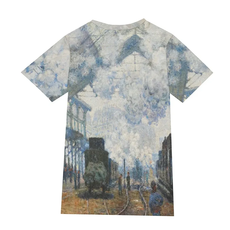 The Gare Saint-Lazare Arrival of a Train by Claude Monet T-Shirt