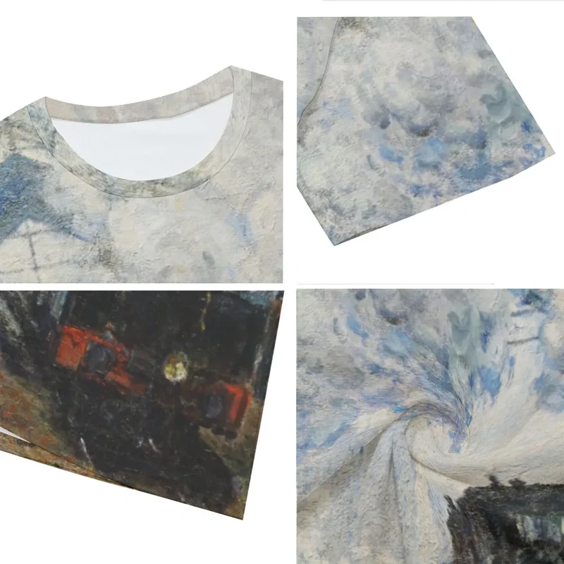 The Gare Saint-Lazare Arrival of a Train by Claude Monet T-Shirt
