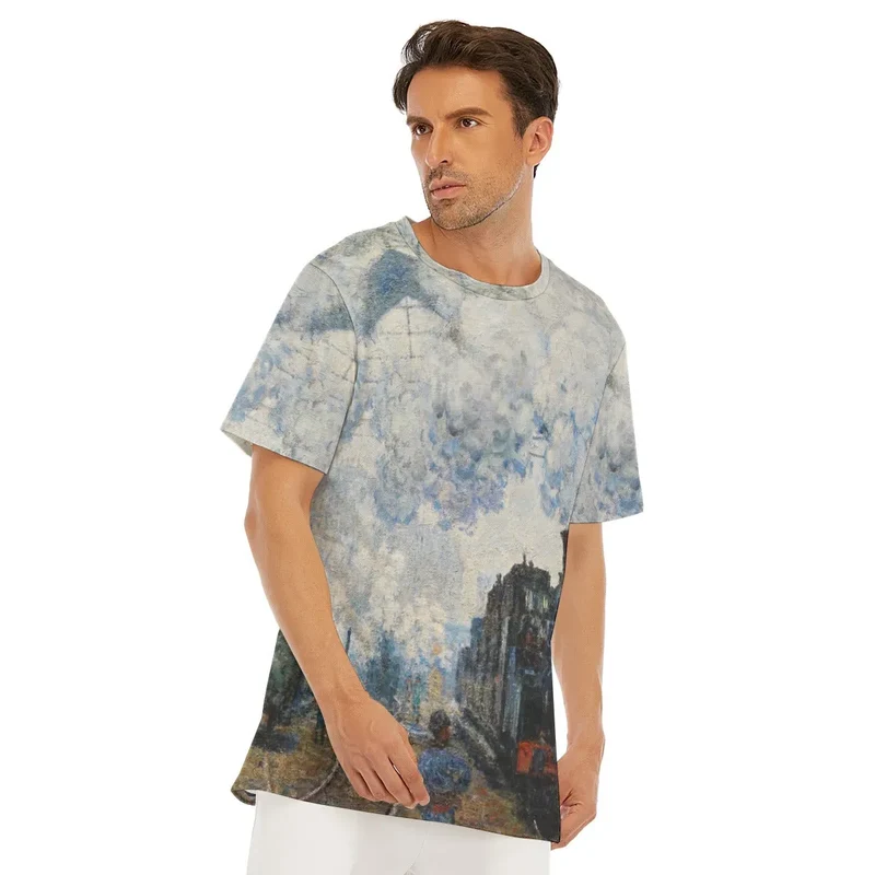 The Gare Saint-Lazare Arrival of a Train by Claude Monet T-Shirt