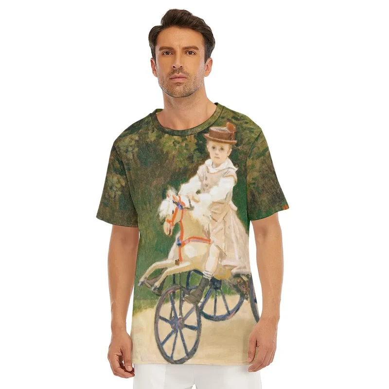 Jean Monet on His Hobby Horse by Claude Monet T-Shirt
