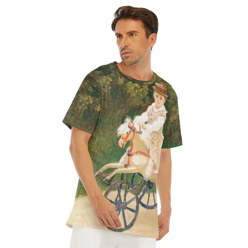 Jean Monet on His Hobby Horse by Claude Monet T-Shirt