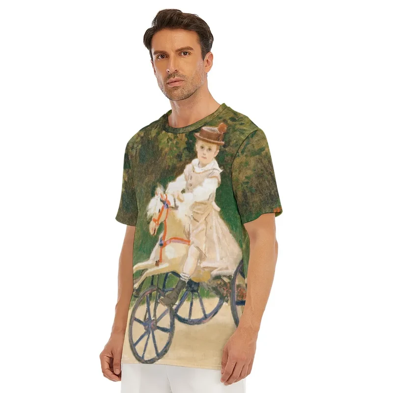 Jean Monet on His Hobby Horse by Claude Monet T-Shirt
