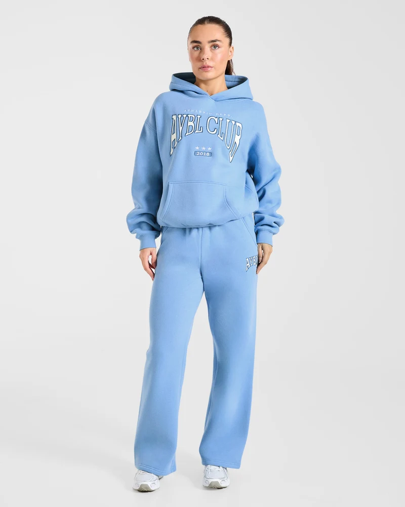 AYBL Club Oversized Straight Leg Joggers - Bleu