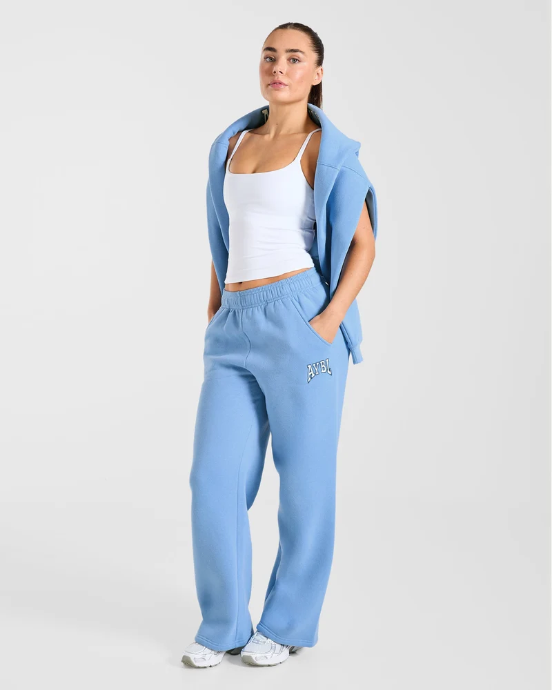 AYBL Club Oversized Straight Leg Joggers - Bleu