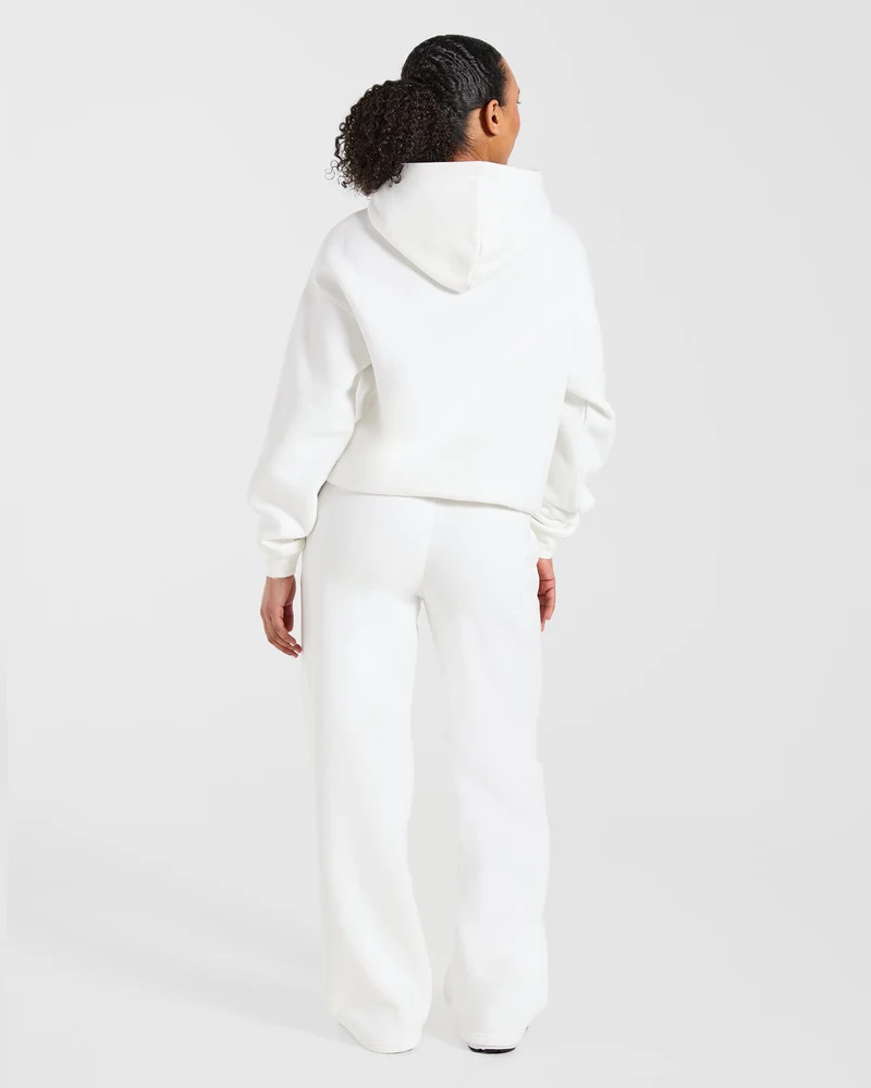 AYBL Club Oversized Straight Leg Joggers - Off Blanc/Forest Vert
