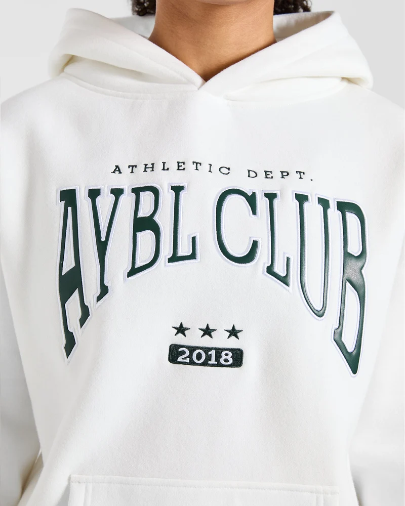 AYBL Club Oversized Hoodie - Off Blanc/Forest Vert