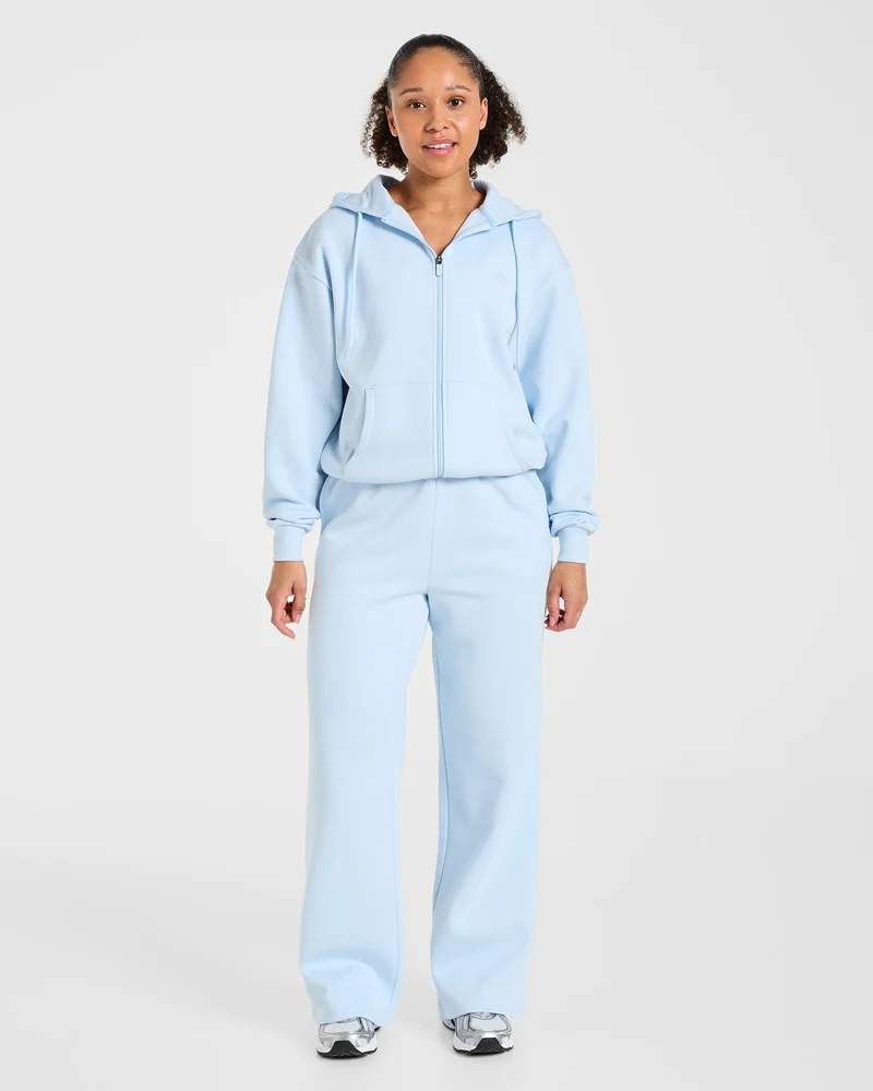Lifestyle Oversized Straight Leg Joggers - Spring Bleu
