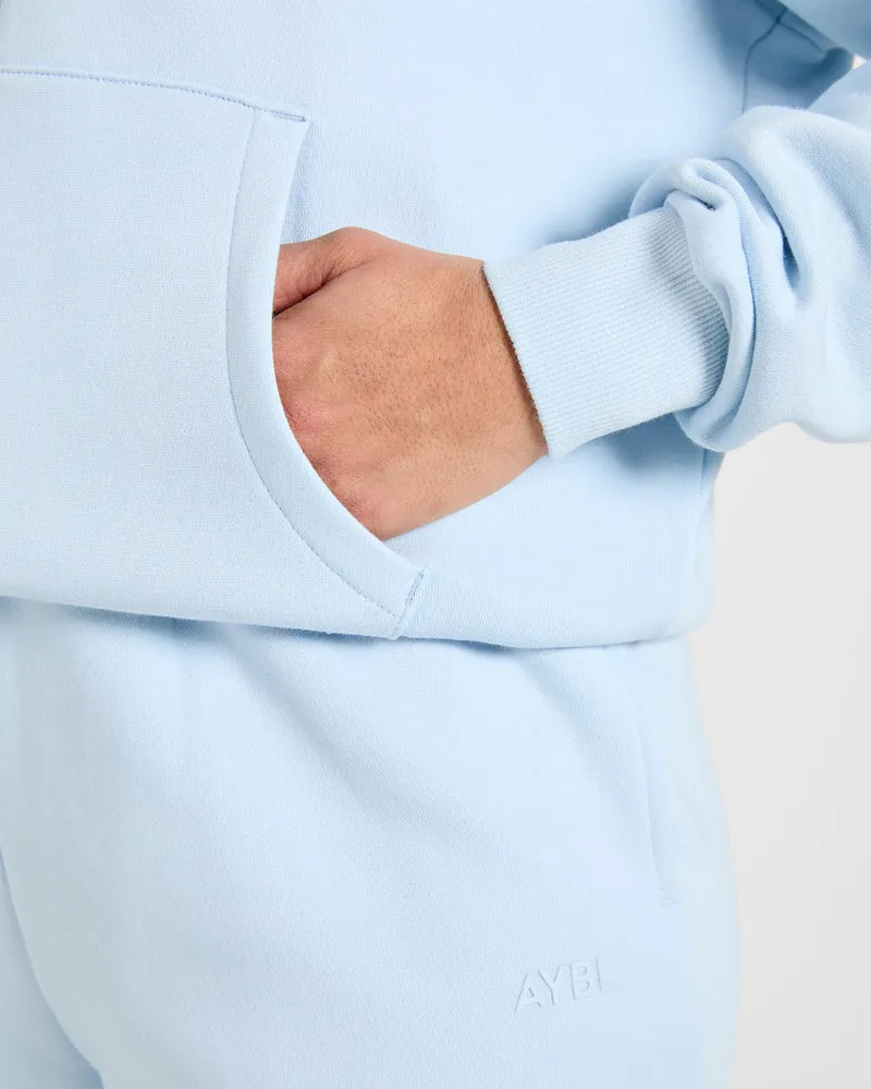 Lifestyle Oversized Zip Up Hoodie - Spring Bleu