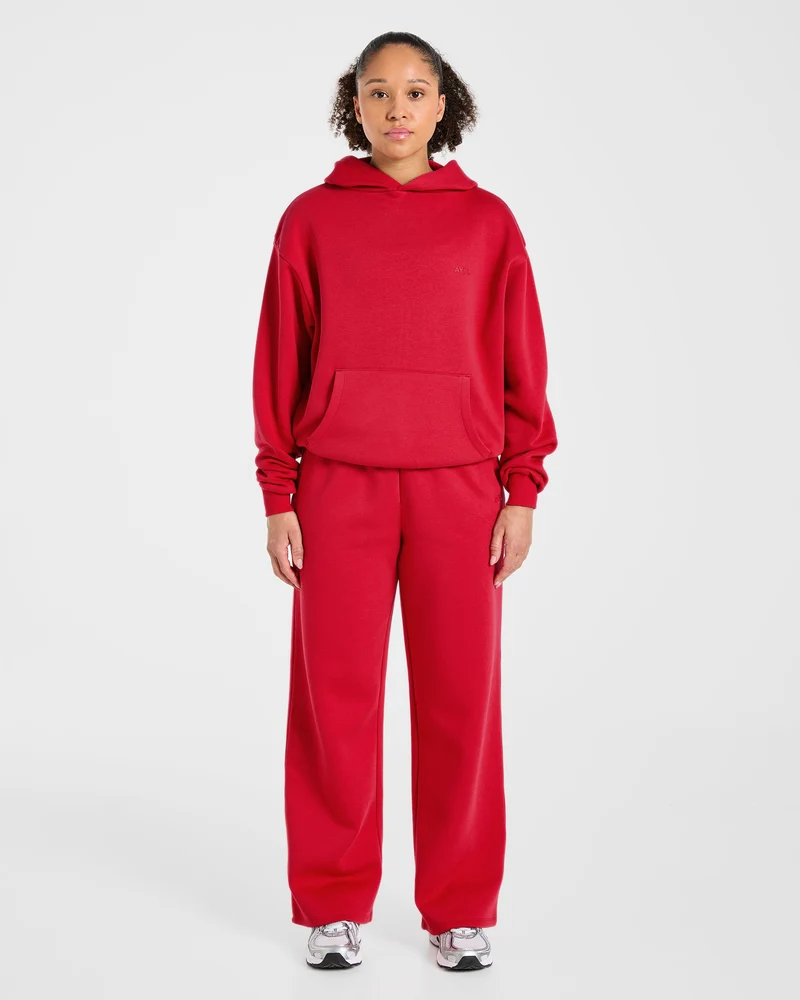 Lifestyle Oversized Hoodie - Rouge