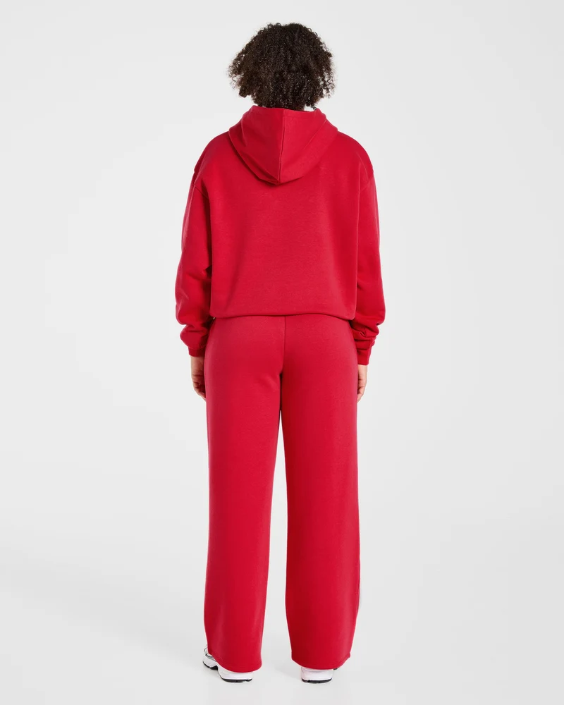 Lifestyle Oversized Hoodie - Rouge