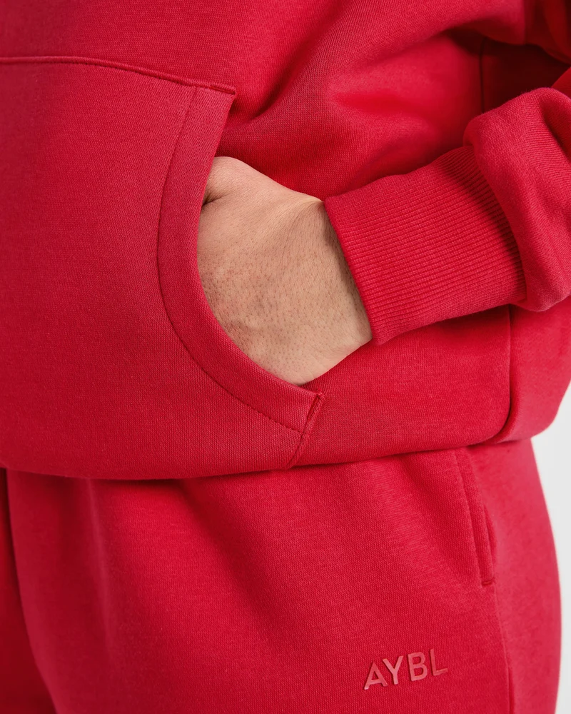 Lifestyle Oversized Hoodie - Rouge