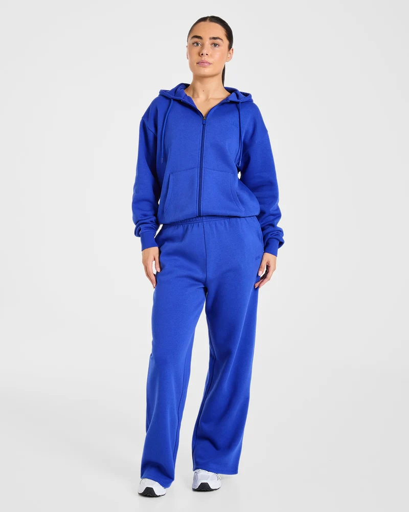 Lifestyle Oversized Straight Leg Joggers - Cobalt