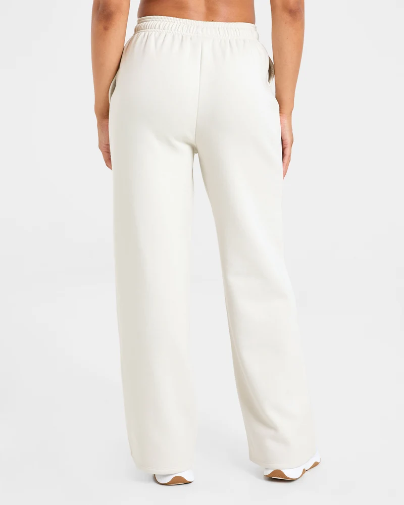 Lifestyle Oversized Straight Leg Joggers - Off Blanc
