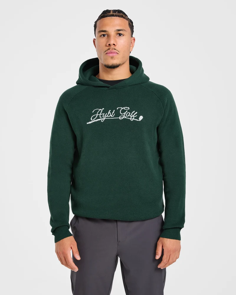 Golf Club Knitted Hoodie - Pine Vert