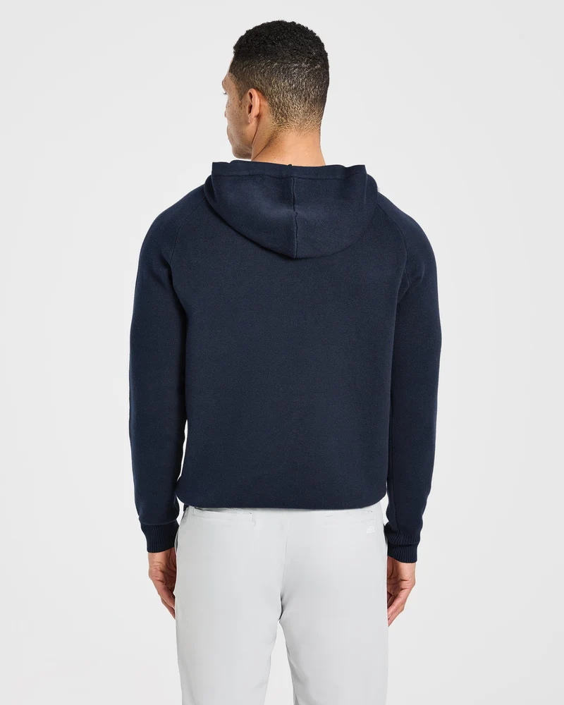 Golf Club Knitted Hoodie - Navy