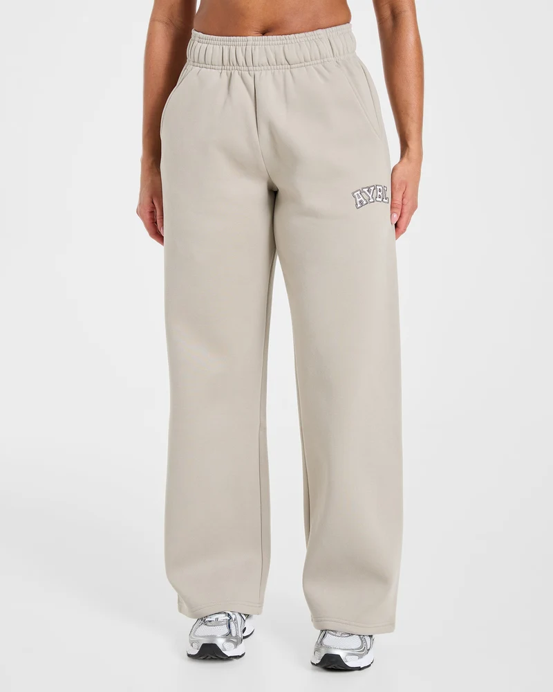 Varsity 2.0 Oversized Straight Leg Joggers - Taupe
