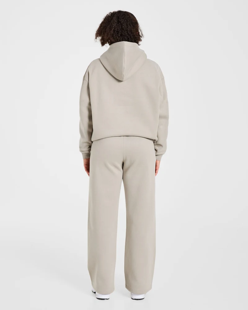 Varsity 2.0 Oversized Straight Leg Joggers - Taupe