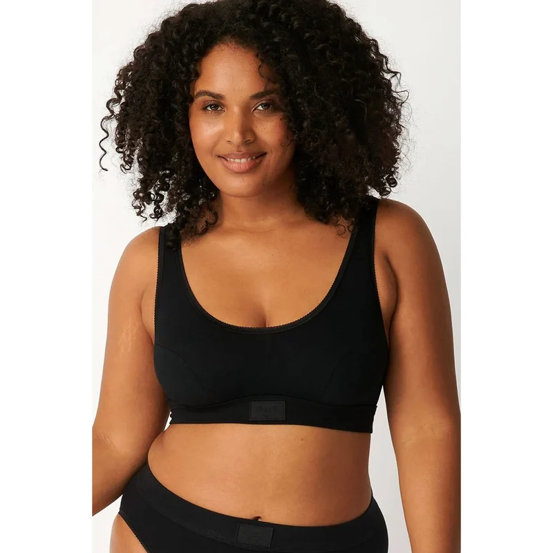 Top sportif noir confort maximal femme Sloggi Double Comfort 10022574