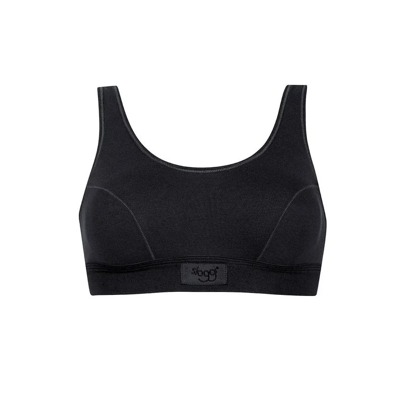 Top sportif noir confort maximal femme Sloggi Double Comfort 10022574